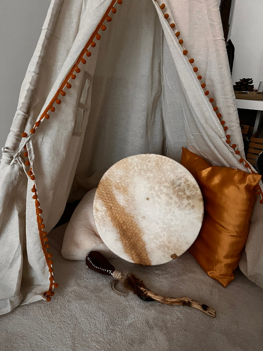 Tambour Chamane en peau de chèvre