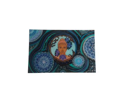 Toile énergétique « Bouddha ,les 7 Chakras, planètes de l’univers, protection ».