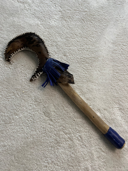 Hochet chamanique lune en buffle