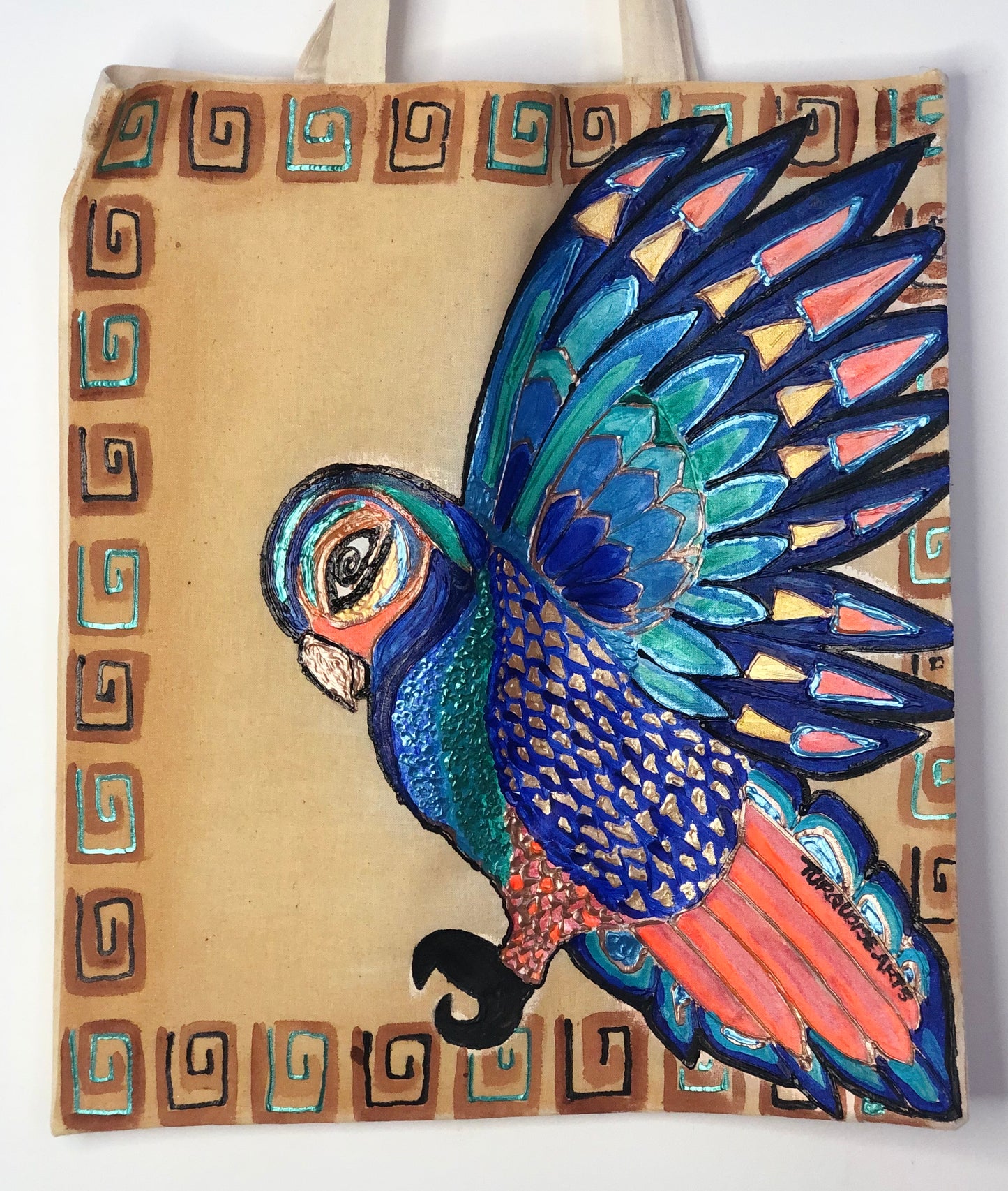 Sac Tote bag « l’oiseau chamanique »