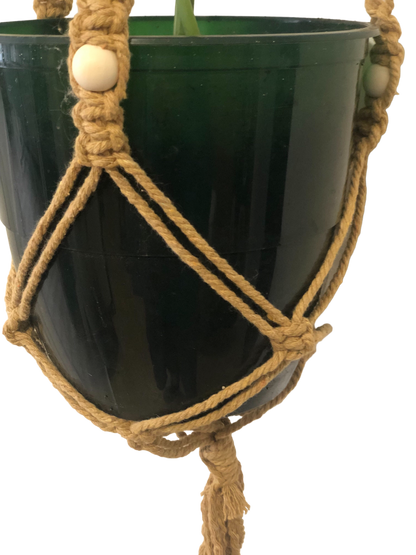 Suspension pour pot de fleur en macramé
