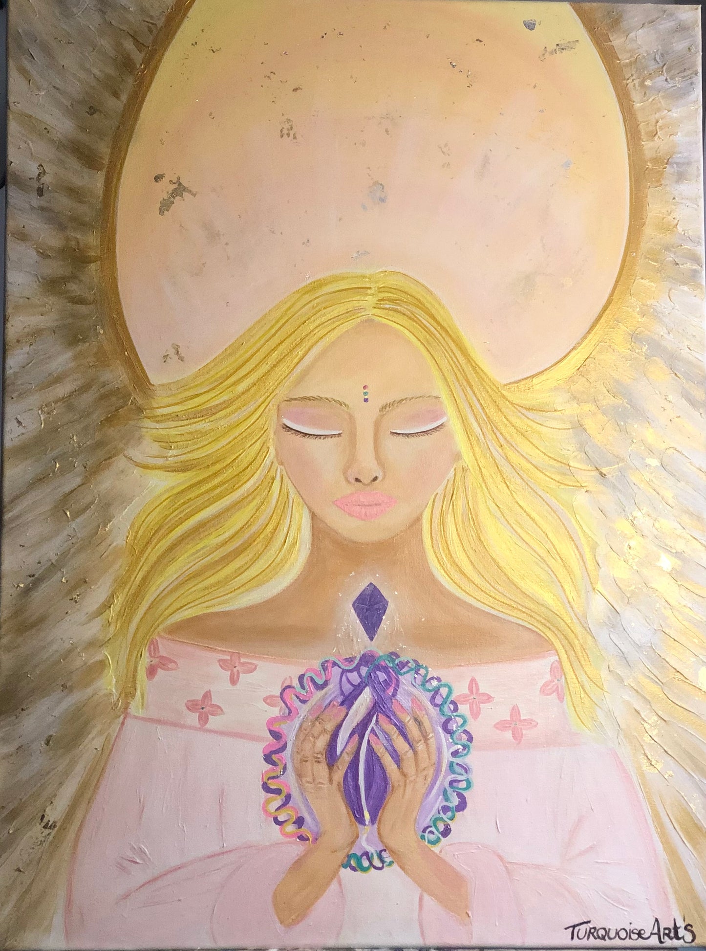 Toile énergétique « L’ange de la re-née-sens ».