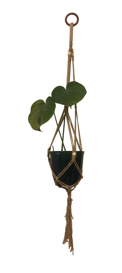 Suspension pour pot de fleur en macramé