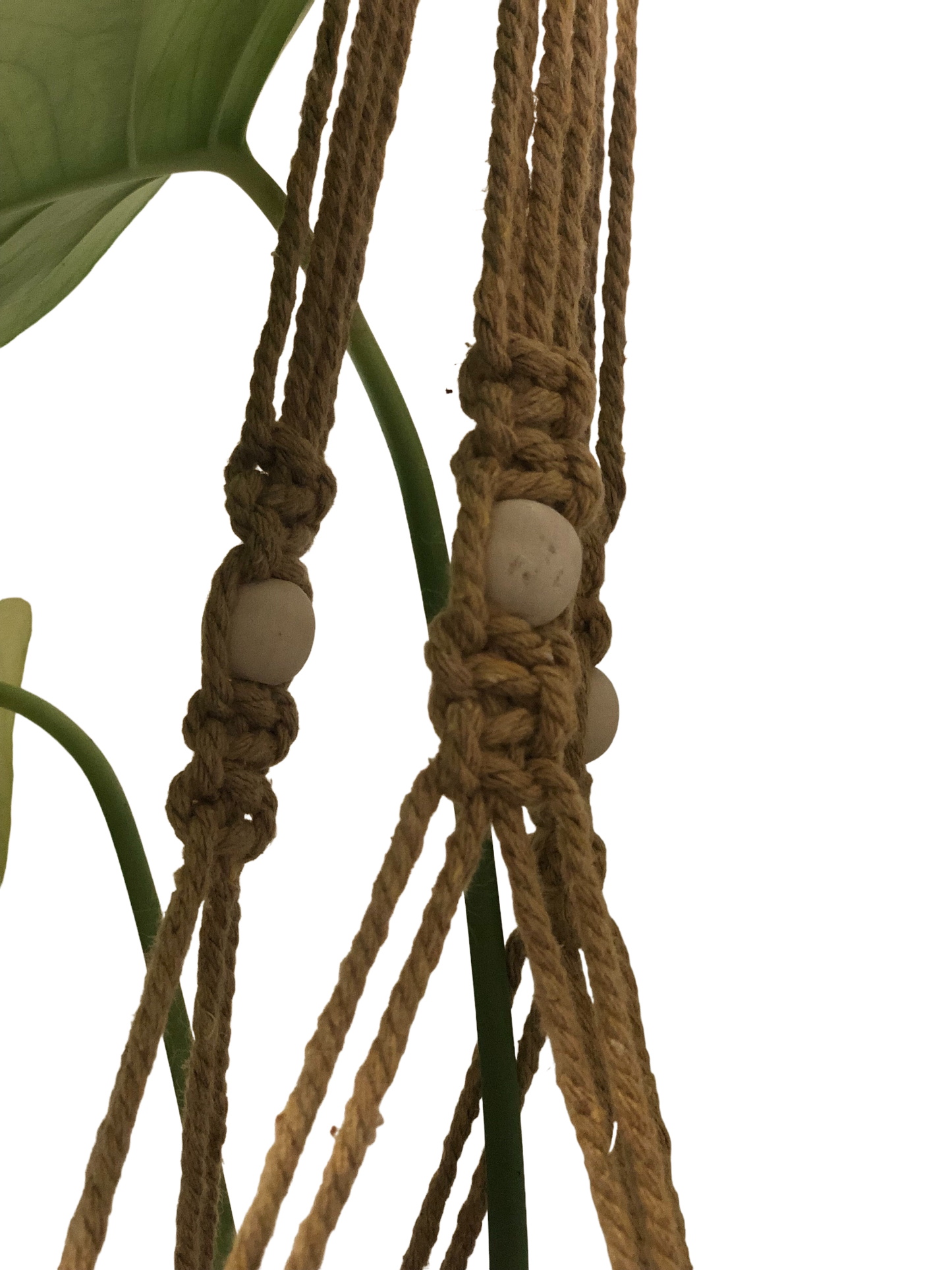 Suspension pour pot de fleur en macramé