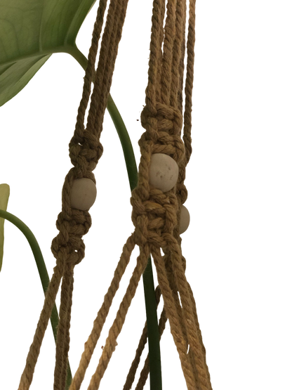 Suspension pour pot de fleur en macramé